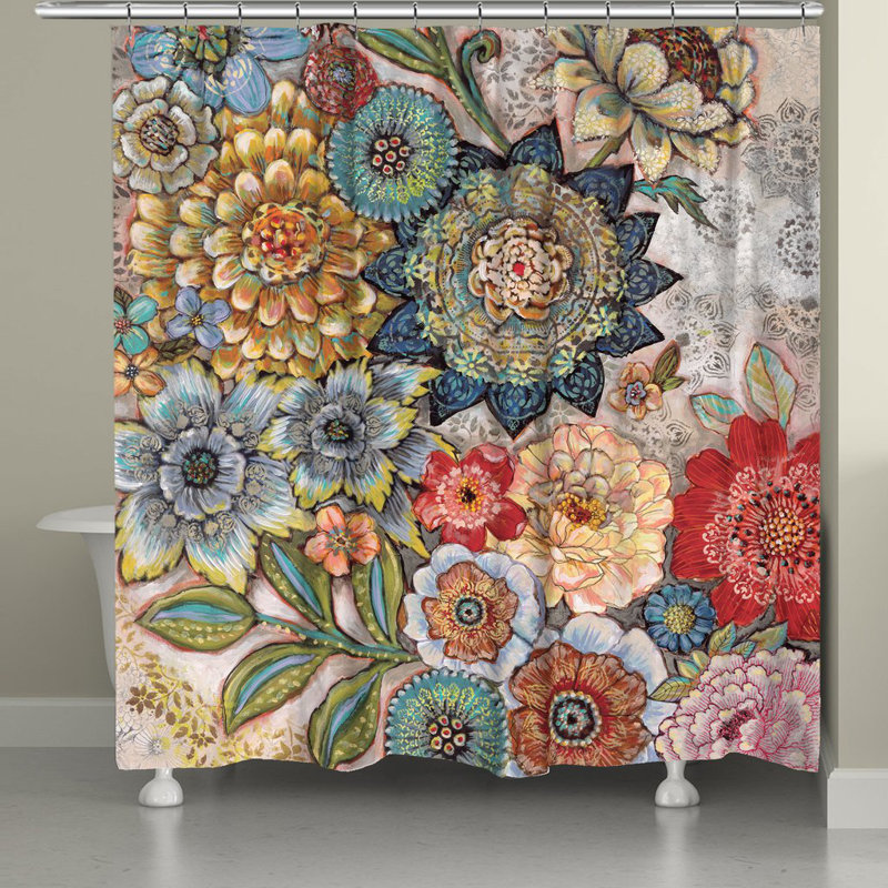 World Menagerie Aidan Boho Bouquet Single Shower Curtain & Reviews